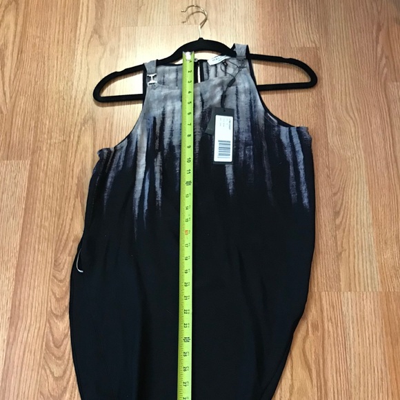 NWT Black/beige ombré symmetrical hem line dress - Picture 3 of 8